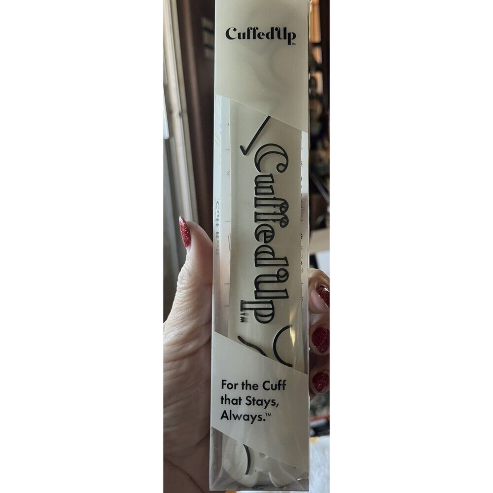 CuffedUp One Pair White Cufflet Sleeves Stay Up Hidden Cuff Roll NIB